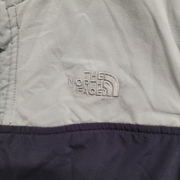 The North Face Snap Pullover Fleece‎ Jacket Women's Size Small Blue Colorblock - Picture 9 of 11
